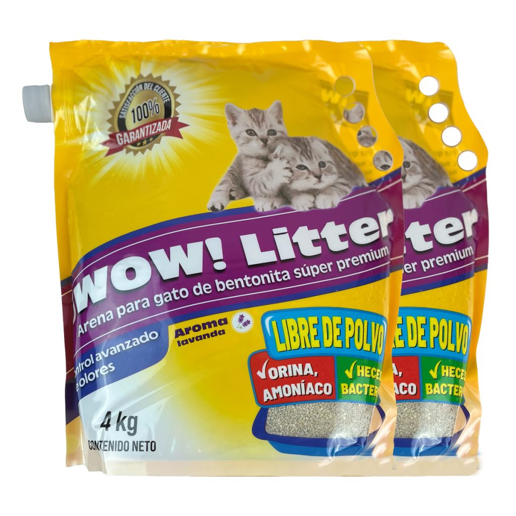2 bolsas de ¡WOW! Litter 4kg c/u